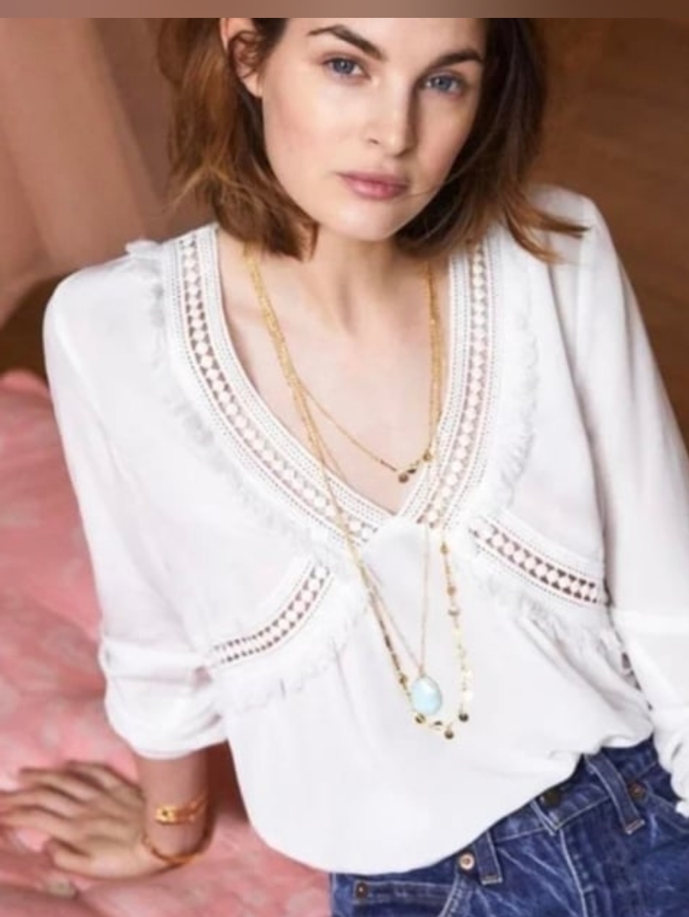 Sezane Zora 100% Silk Blouse
